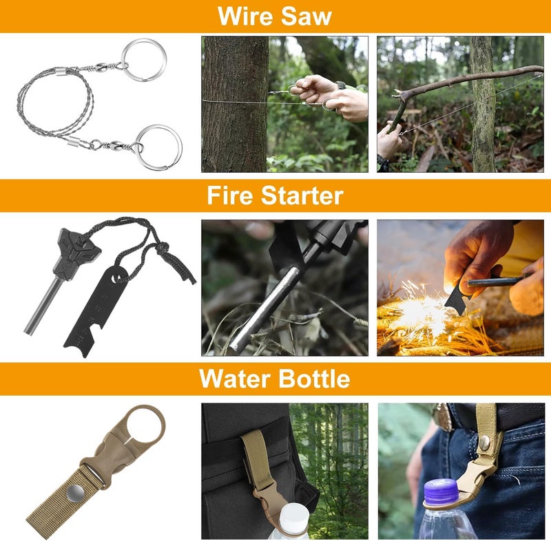 EchoVenrek 11-in-1 Emergency Survival Kit & Camping Multi-Tool for Camping, Hiking, Backpacking | Car Survival Gear, Earthquake Preparedness, Outdoor Essentials - Image 4